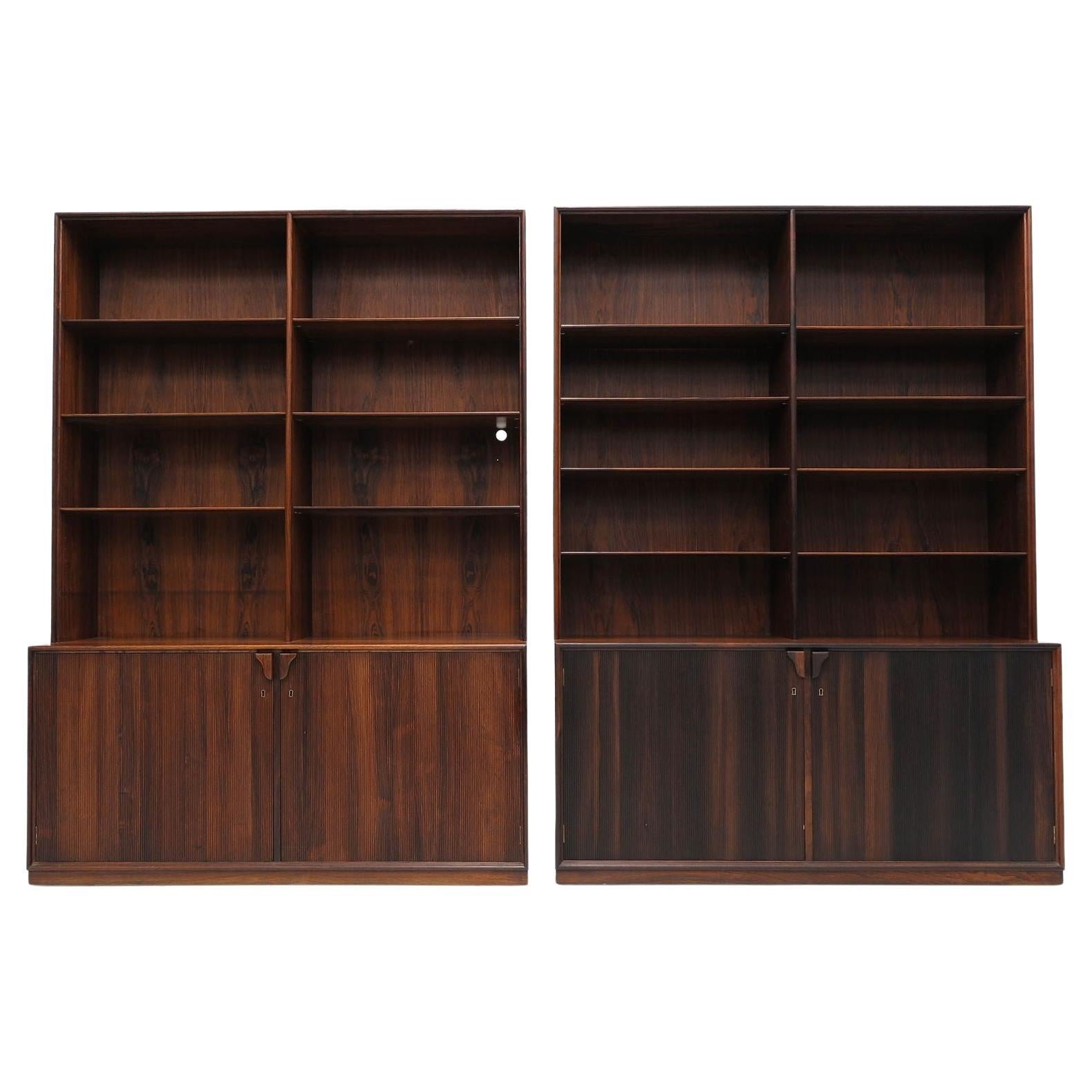 Frode Holm for Illums Bolighus Danish Rosewood Bookcase Cabinets For Sale