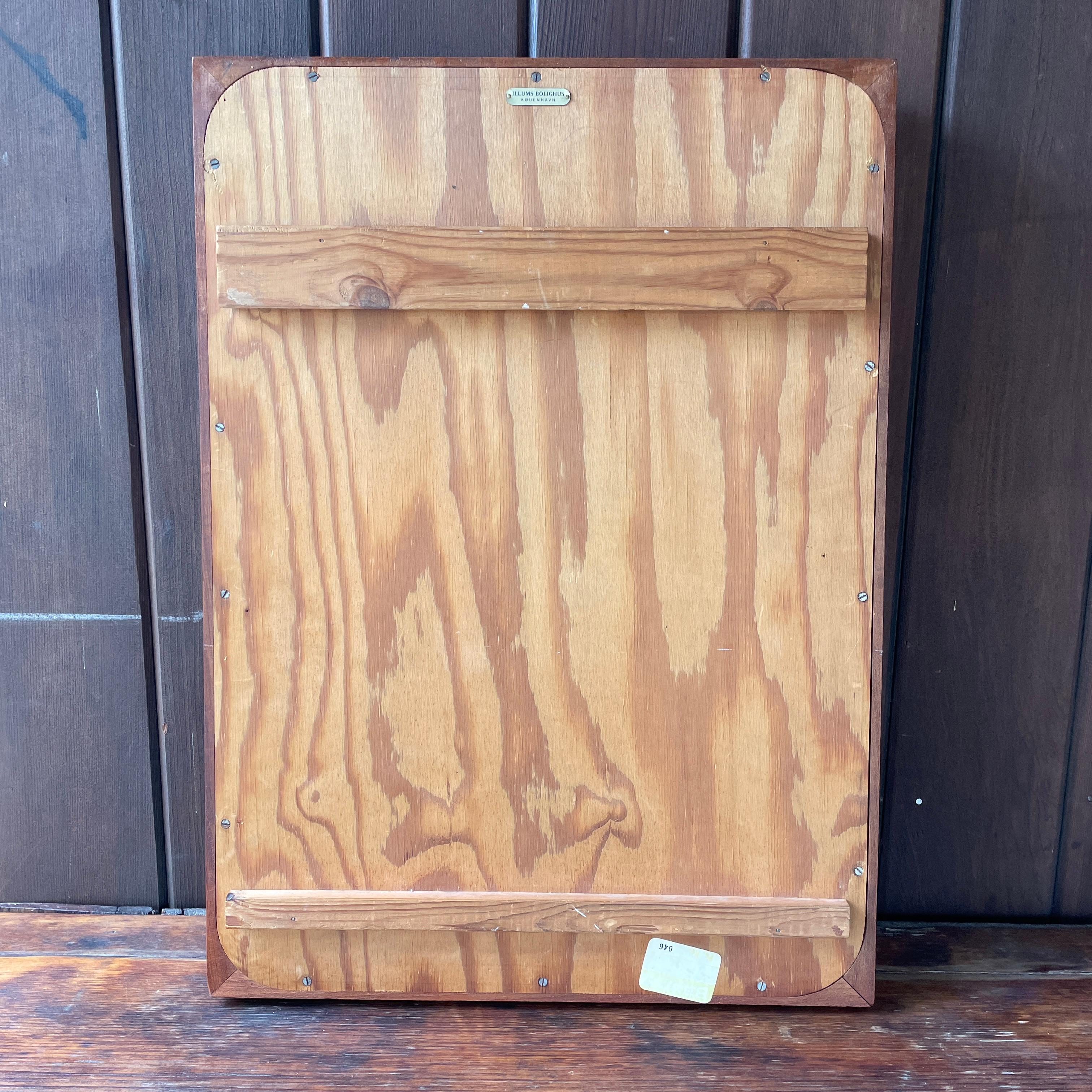 Specchio pieghevole da parete o da tavolo Frode Holm Teak di Illums Bolighus Vintage Danish in vendita 5