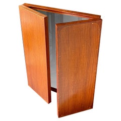 Frode Holm, klappbarer Wand- oder Tischspiegel aus Teakholz von Illums Bolighus, dänisch, Vintage