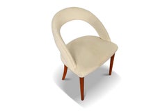 Frode Holm Vanity Chair in Teak + White Boucle
