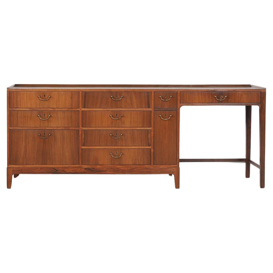 Frode Holm walnut commode from Illums Bolighus, Denmark 1950’s For Sale