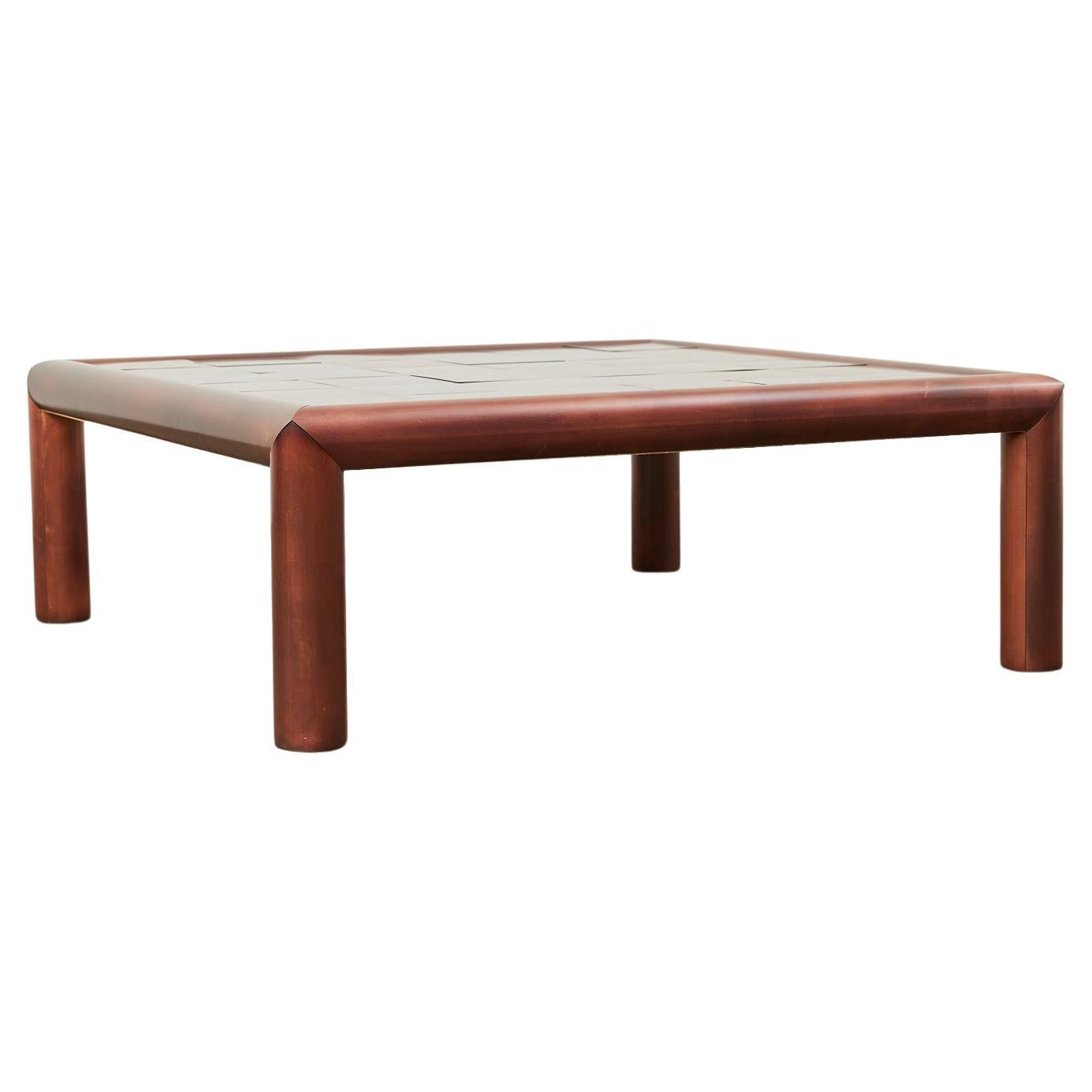 Froe Low Table with Oxidized Copper Finish For Sale