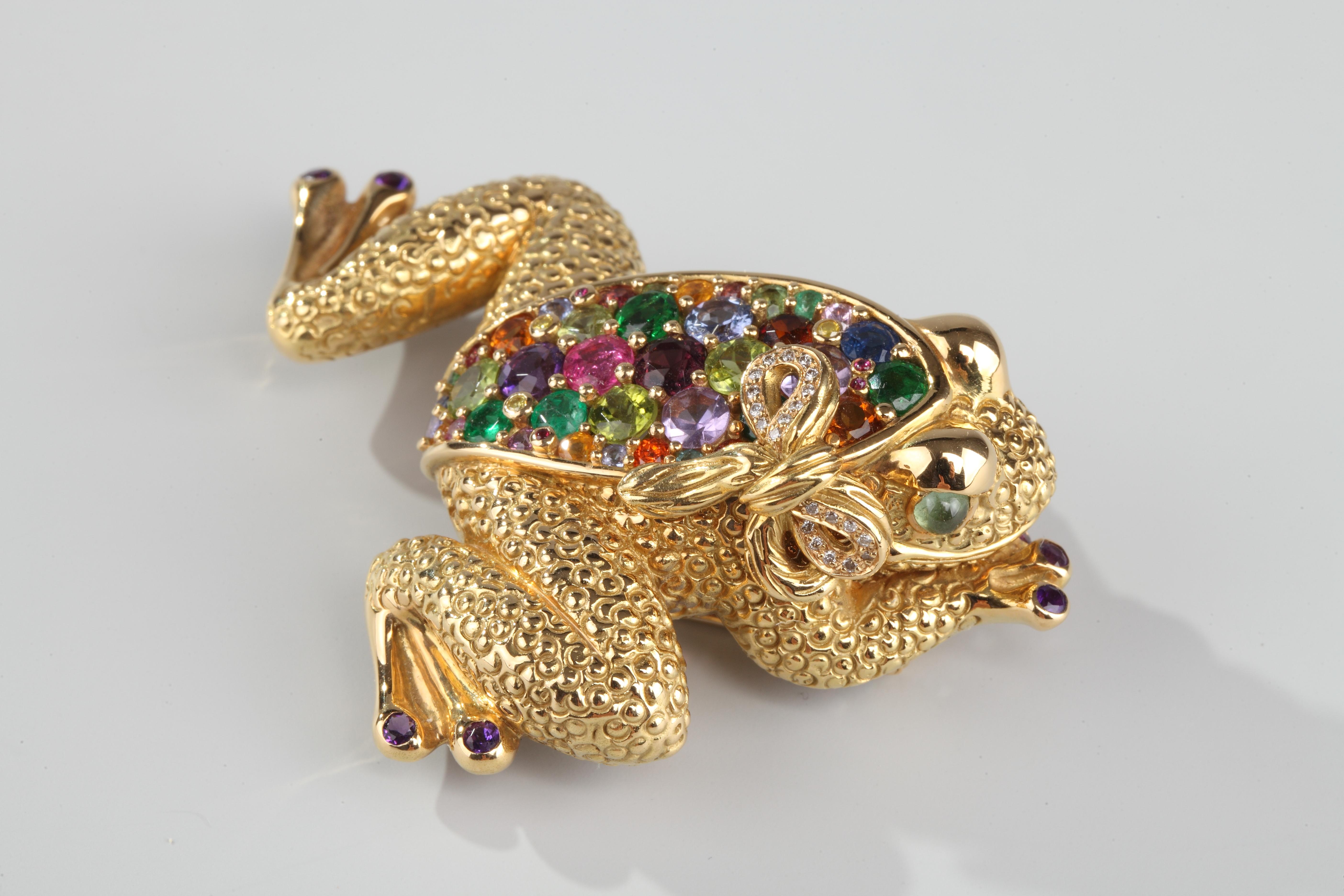 Frog Brooch In New Condition For Sale In Paris, FR
