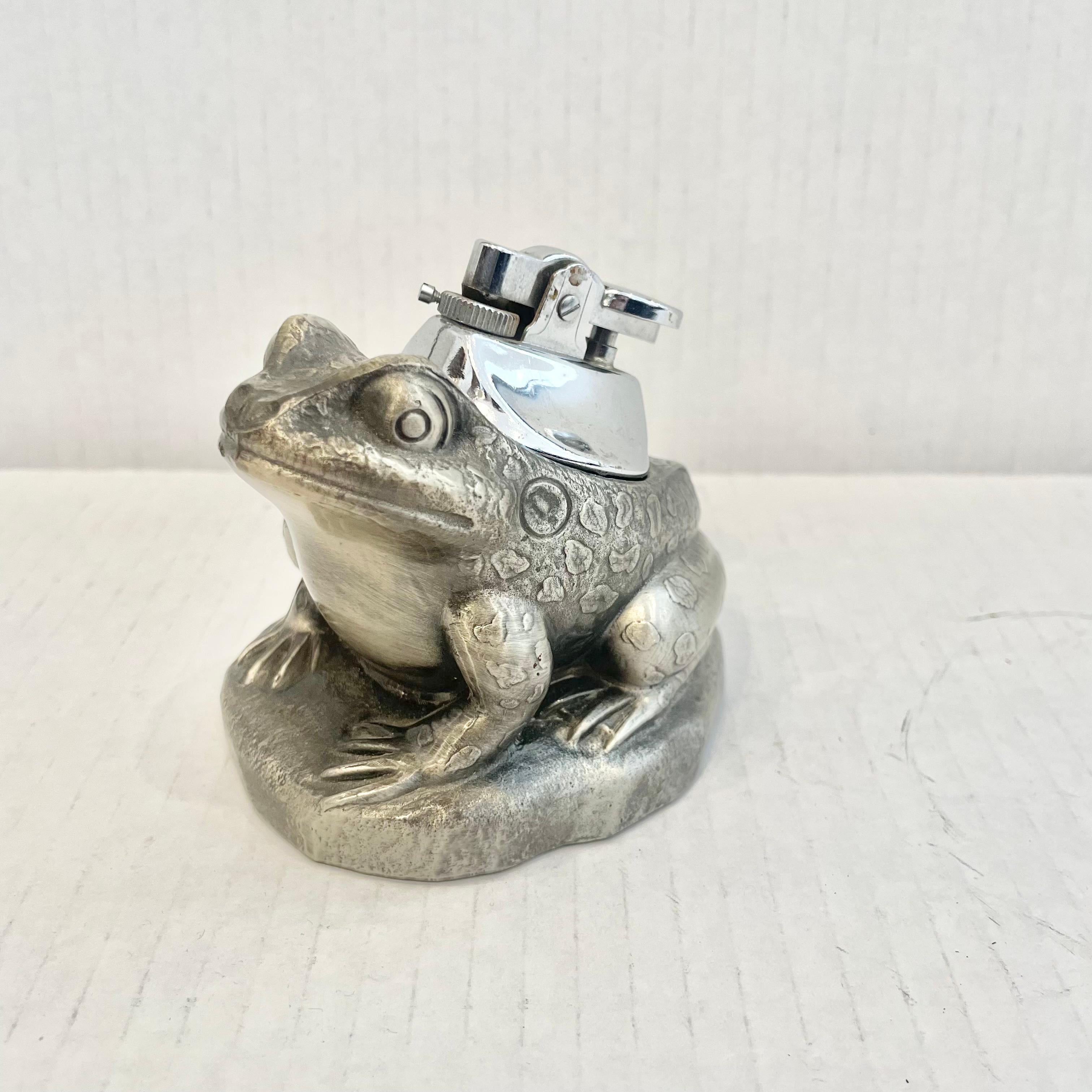 Metal Frog Lighter, 1980s Japan For Sale
