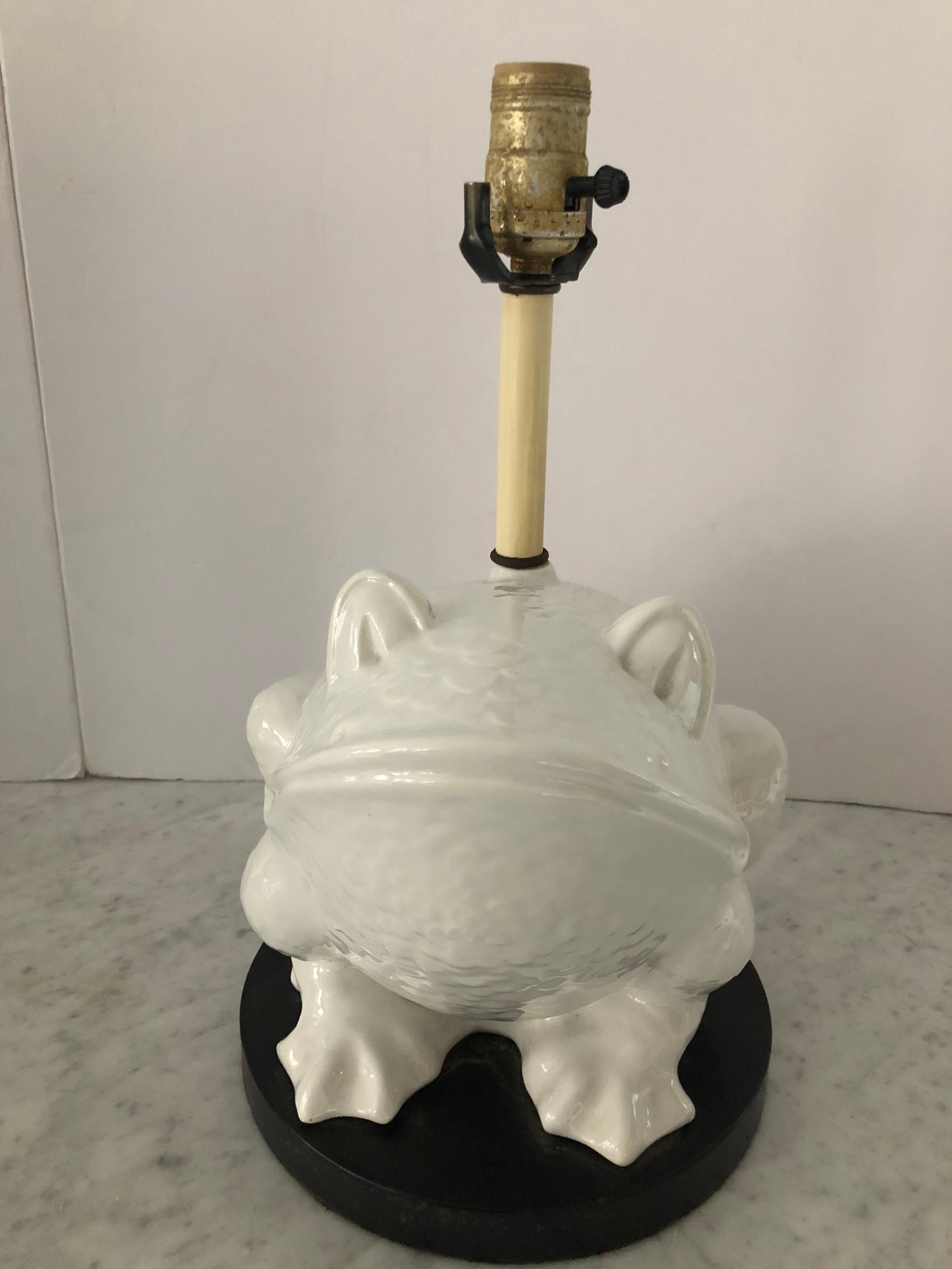 vintage frog lamp