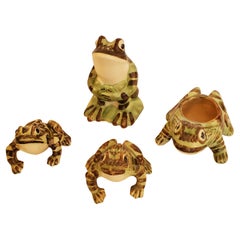 Retro Frog Lovers Dream Set of 3 Ceramic Amphibians