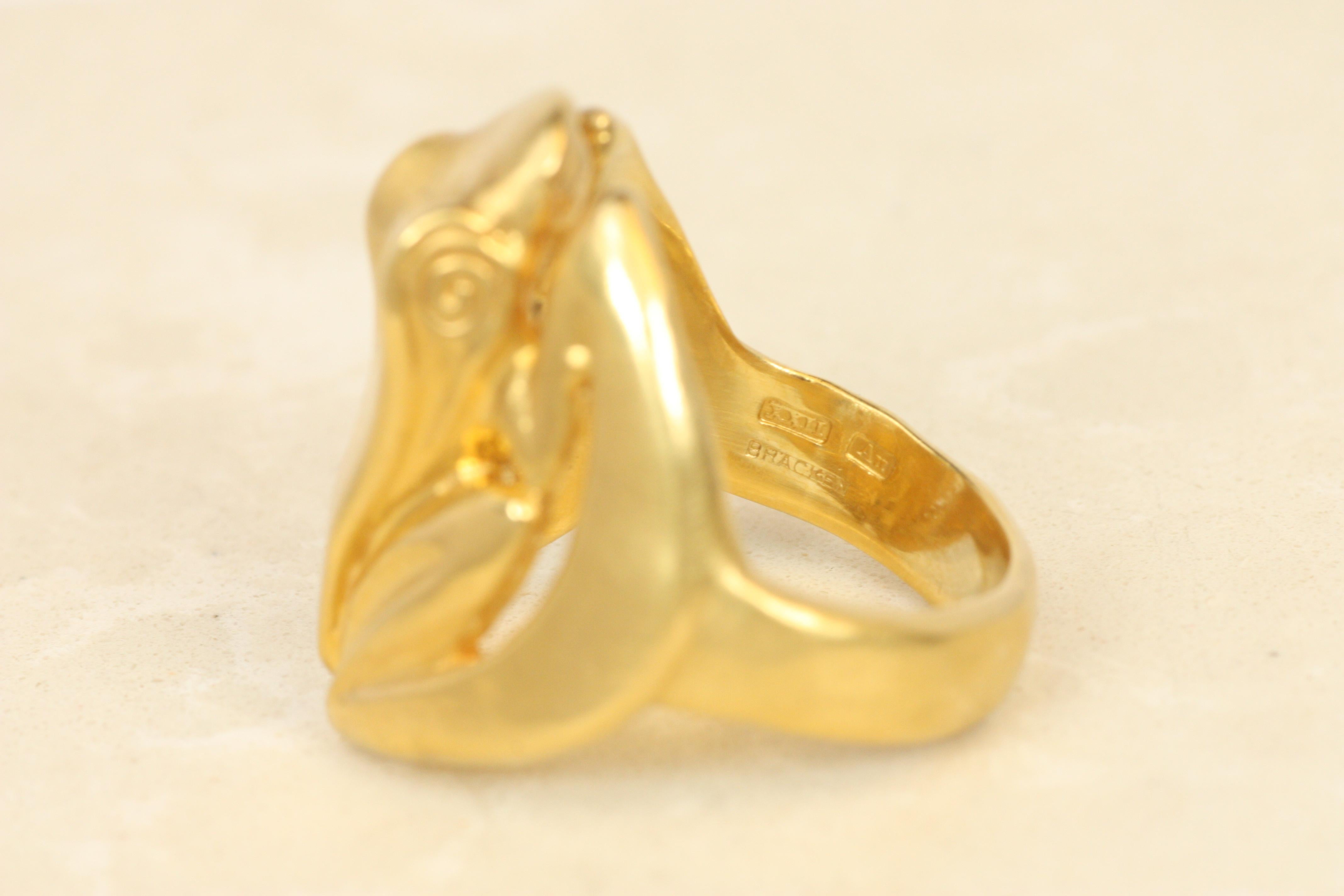 Frog Ring in 22K Yellow Gold – Pre-Columbian Inspired by Bracken Jewelers For Sale 3