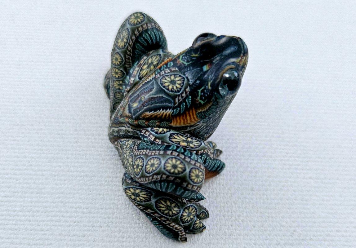 Contemporary Frog Sculpture by Jon Stuart Anderson, signed and dated For Sale