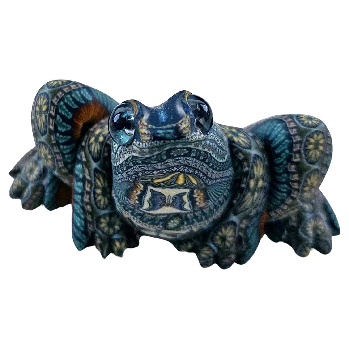 Sculpture de grenouille de Jon Stuart Anderson, signée et datée