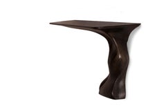 Frolic Modern Wall Mounted Console Golden Ebony Stain on Ash wood Facing Right