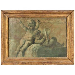 Frolicking Cherubs or Putti Oil on Canvas