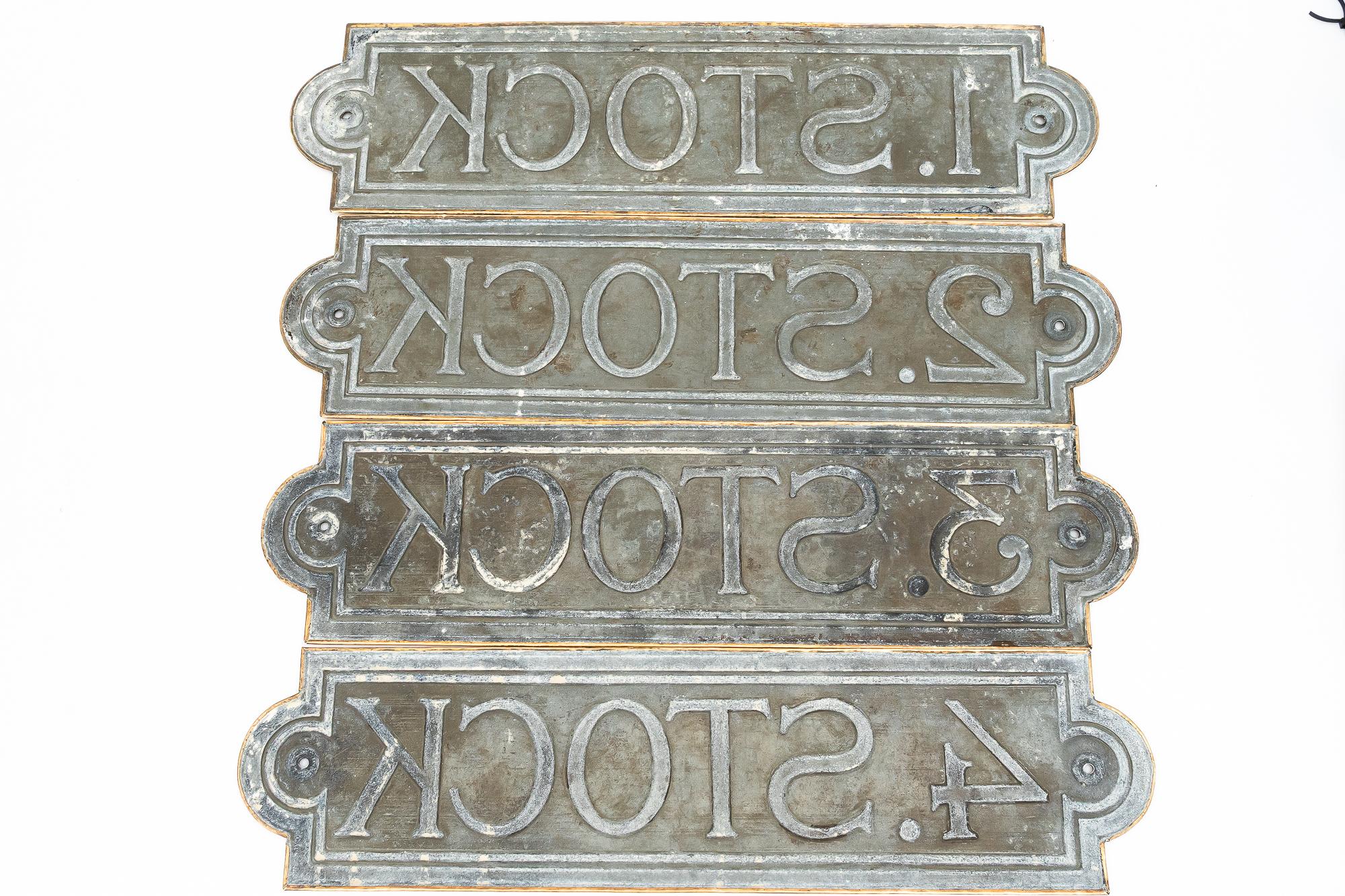 From 1st to 4th floor brass sign vienna around 1920s For Sale 1