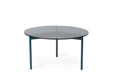 from above Coffee Table Smoke Grey Glass Ocean Blue by Warm Nordic