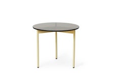 From Above Side Table Smoke Brown Glass Butter Yellow by Warm Nordic