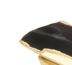 From Ararat 3 Hand-Sculpted Ring in 18K Gold Plate & Obsidian by Marion Fillancq