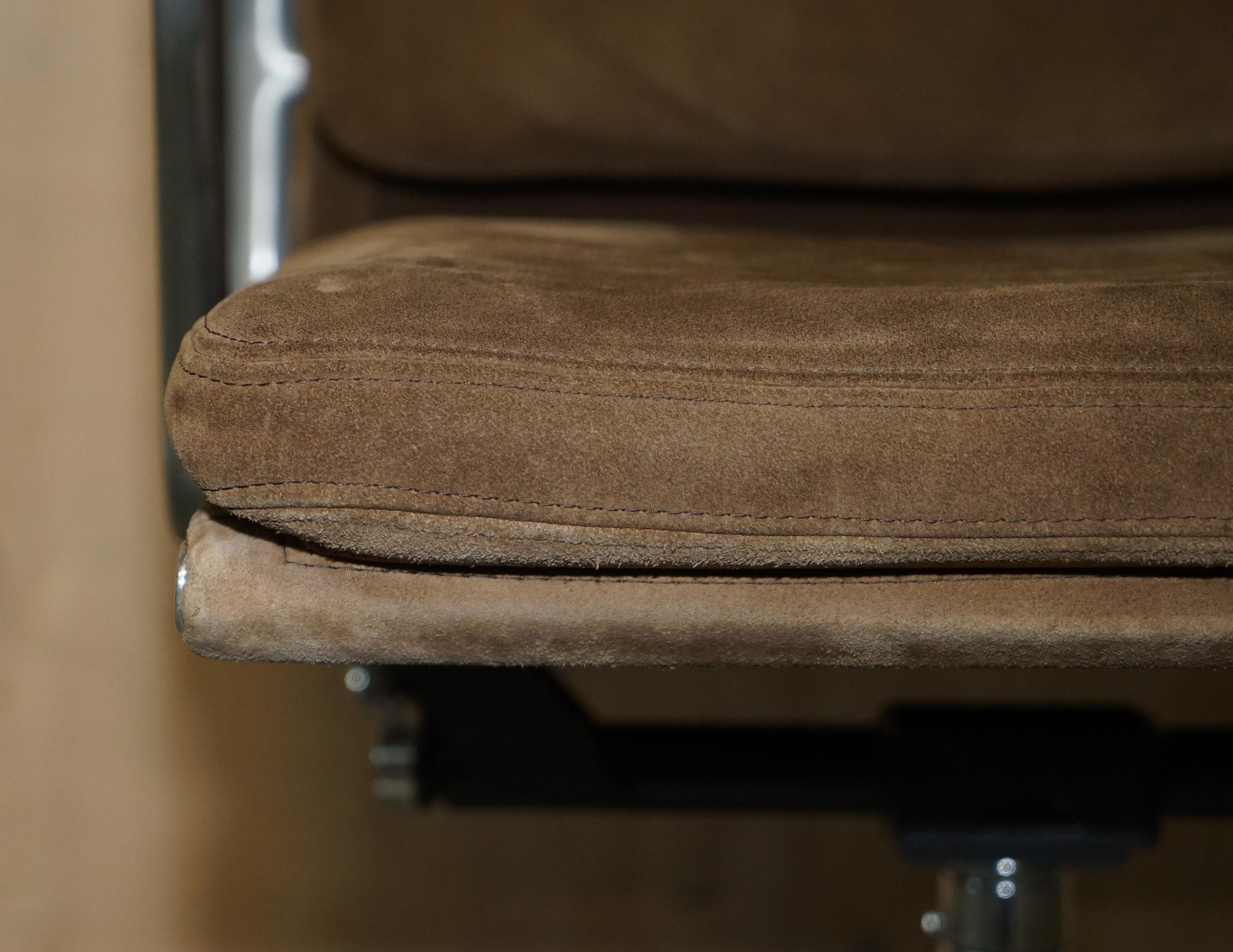 Hand-Crafted from Chanel Head Office Nyc Herman Miller Eames EA217 Suede Softpad Office Chair