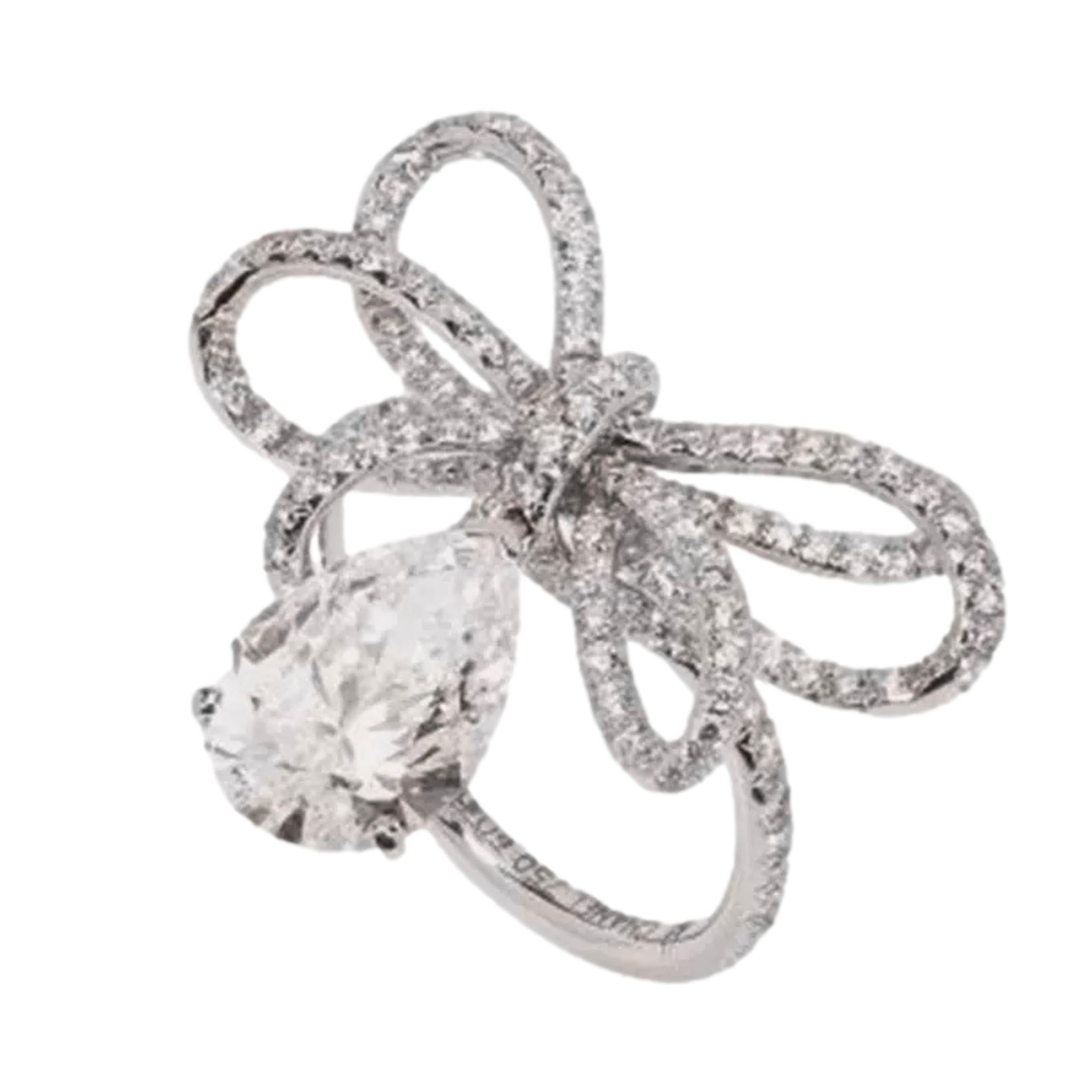 Women's From Chanel High Jewellery Collection - Chanel Boucle Diamant Bow Ring For Sale