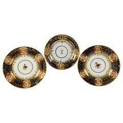From Collection of Mario Buatta Three Worcester Dejeuney Pattern Dishes