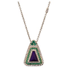 From Colombia with Love ~ Sugilite, Emeralds & 1.34 ct VS Diamonds in 18k Gold
