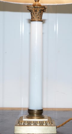 from Duke & Duchess Northumberland's Estate Sale Marble Corinthian Pillar Lamp
