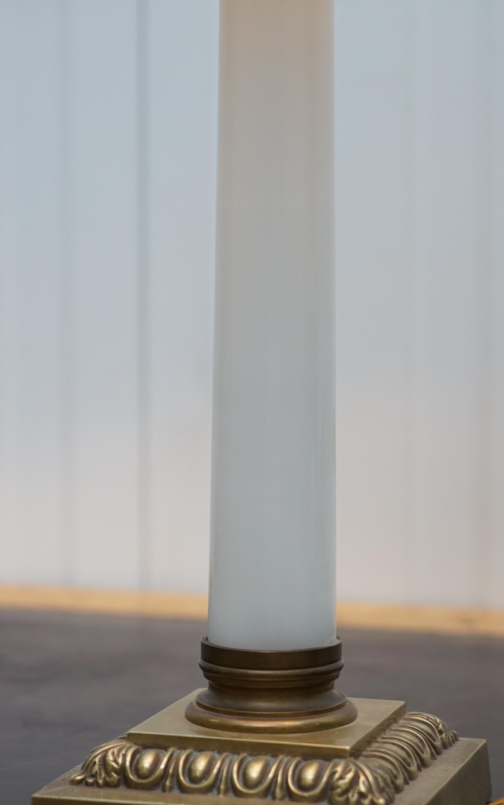 from Duke & Duchess Northumberland's Estate Sale Marble Corinthian Pillar Lamp (Handgefertigt)