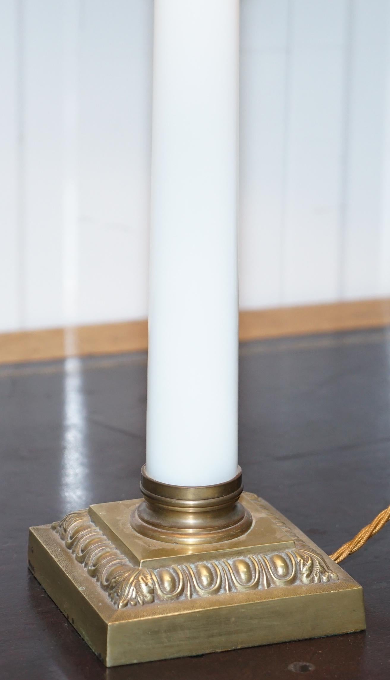 from Duke & Duchess Northumberland's Estate Sale Marble Corinthian Pillar Lamp 1