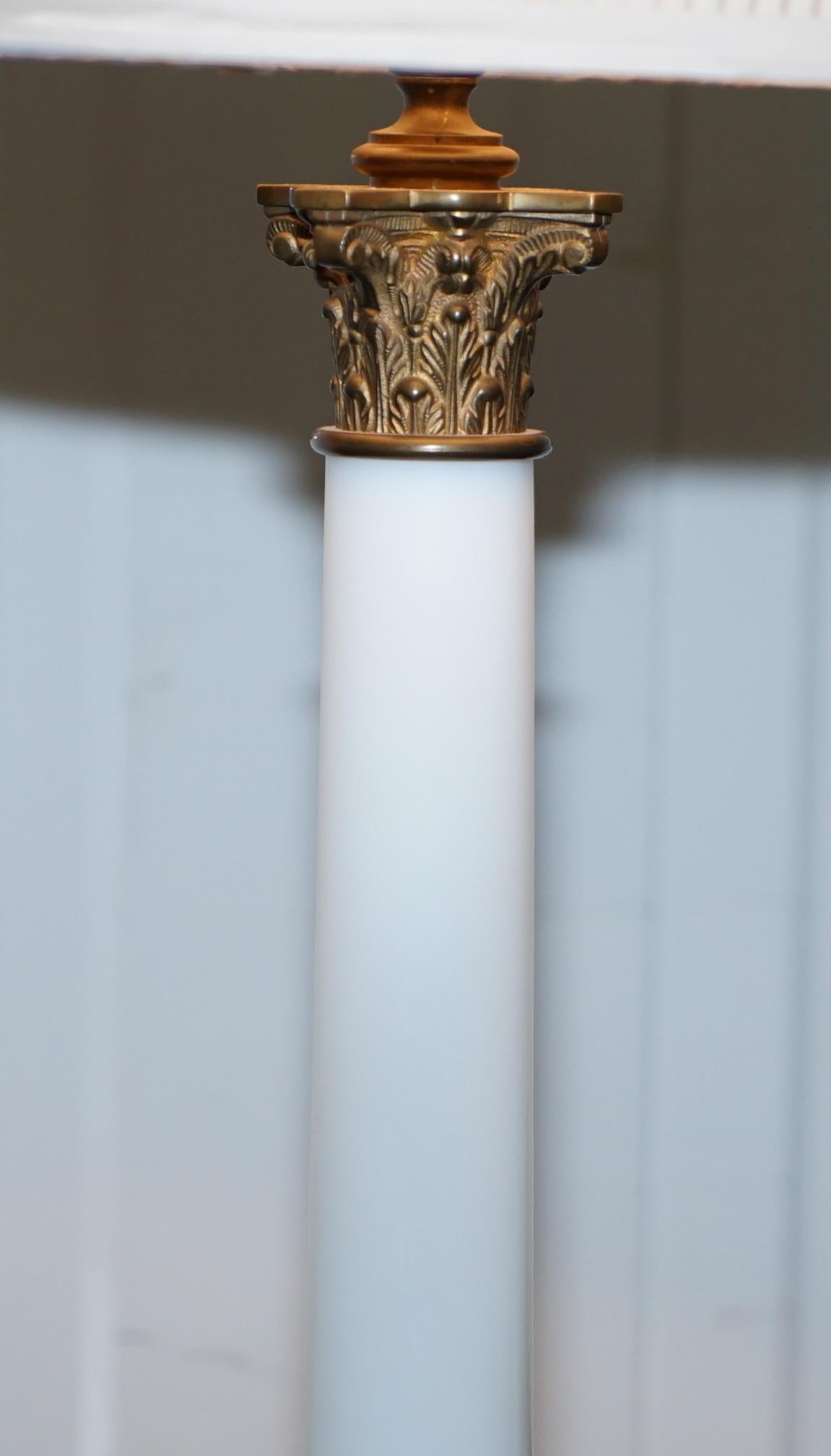 from Duke & Duchess Northumberland's Estate Sale Marble Corinthian Pillar Lamp 2