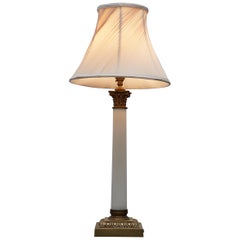 Antique from Duke & Duchess Northumberland's Estate Sale Marble Corinthian Pillar Lamp