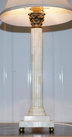 From Duke & Duchess Northumberland's Estate Sale Rare Corinthian Pillar Lamp