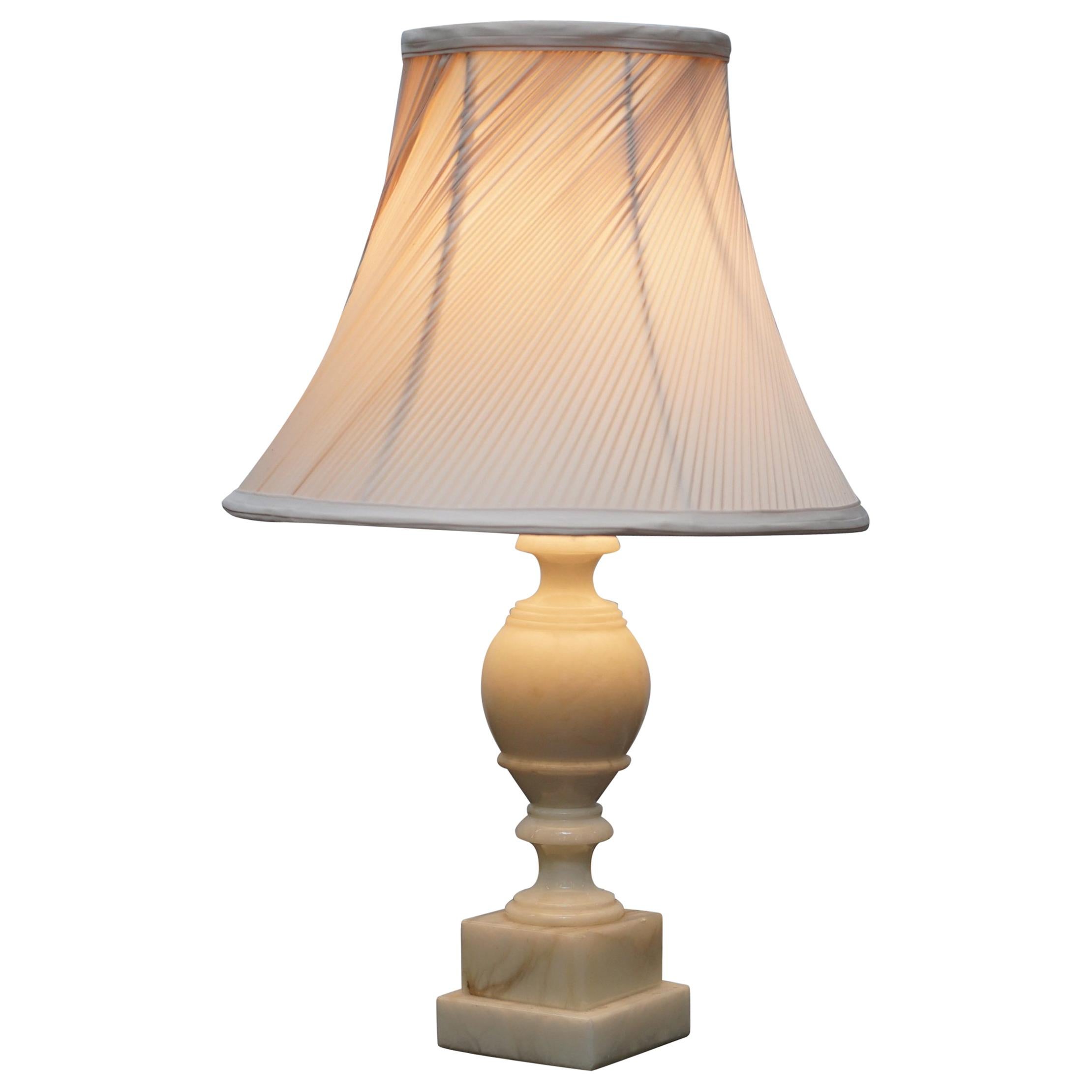 From Duke 
Duchess Northumberland
s Estate Sale Solid White Marble Table Lamp