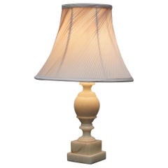 From Duke & Duchess Northumberland's Estate Sale Solid White Marble Table Lamp