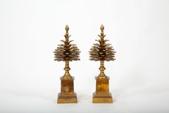 From Forest to Form: Pair of Mid-19th Century Brass Pinecone Sculptures