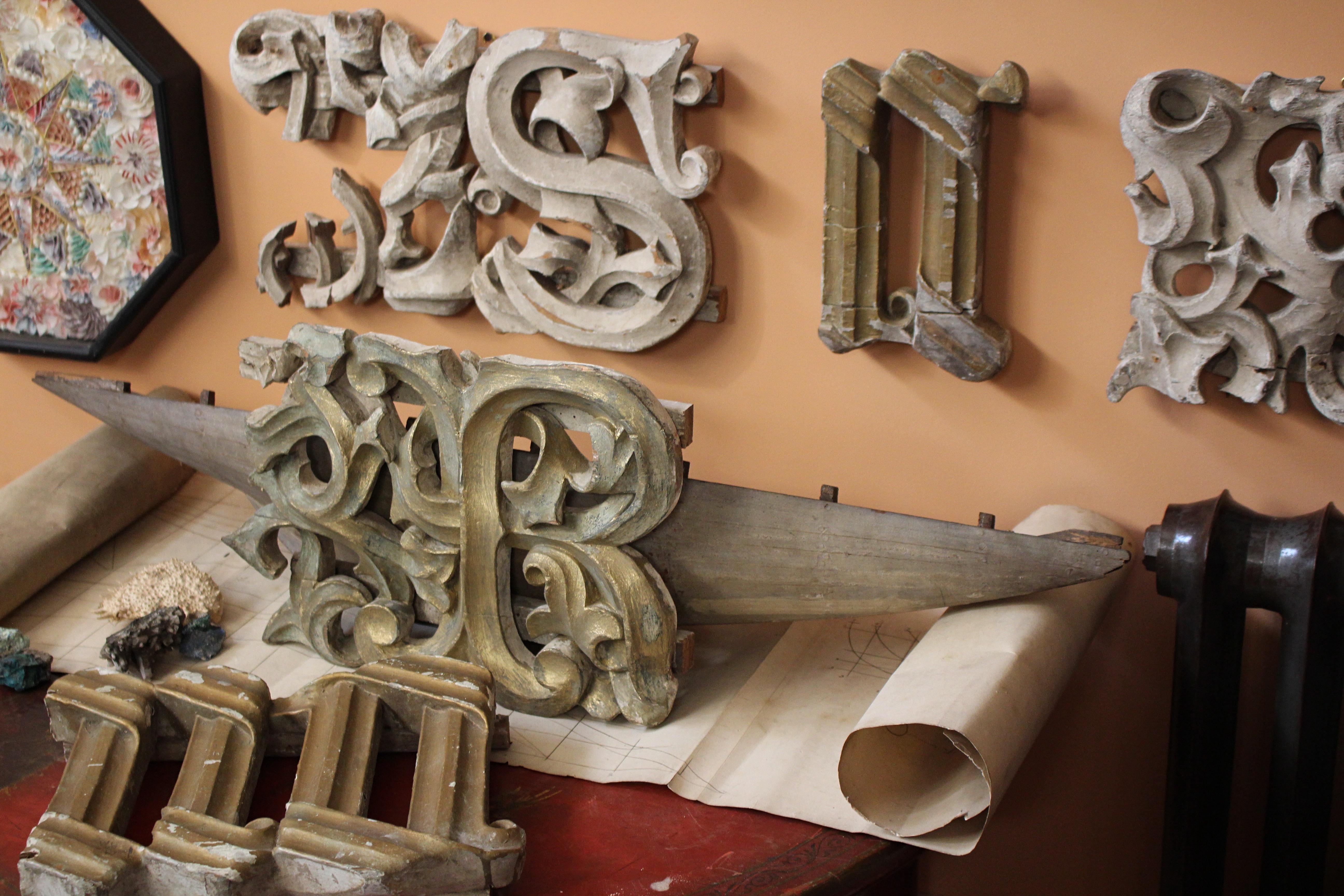 British From Pugin & Barry's Ceiling Carved Elements From the House of Lords Chamber For Sale