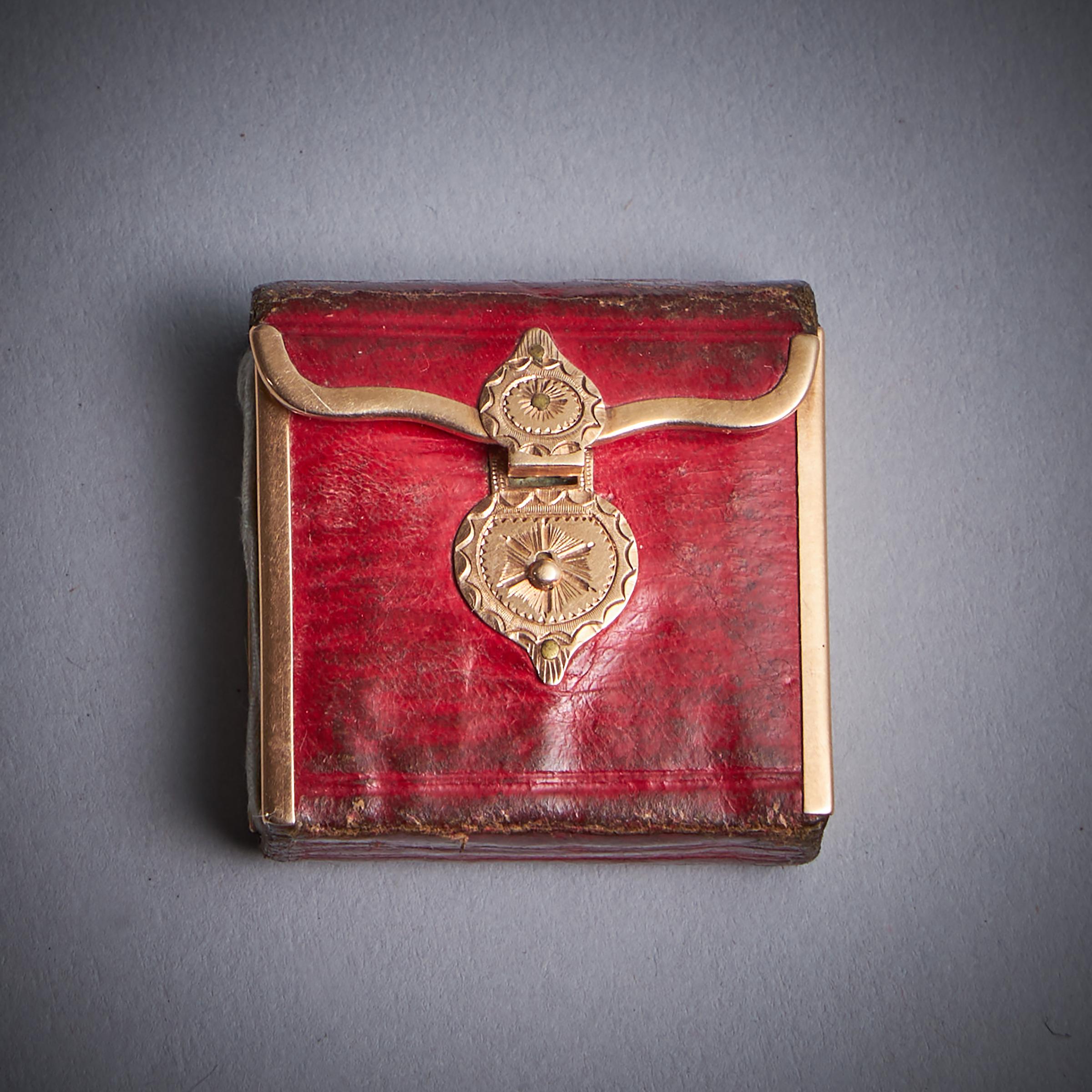 English From Queen Charlotte, A Rare Miniature Gold Mounted George III Almanac, 1817 For Sale