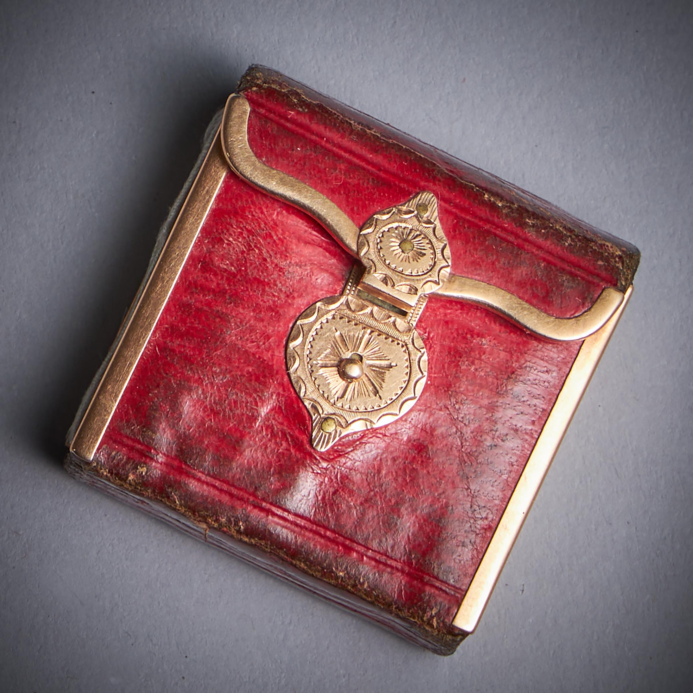 XIXe siècle From Queen Charlotte, A Rare Miniature Gold Mounted George III Almanac, 1817 en vente