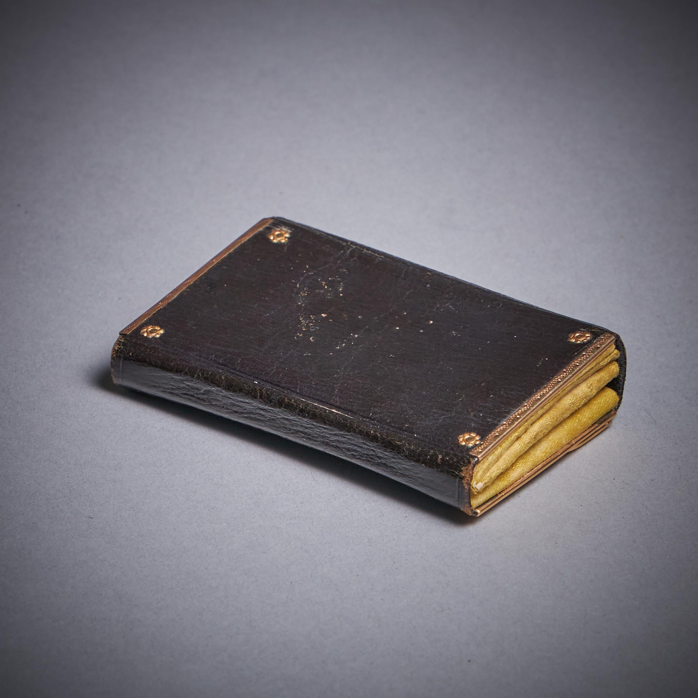 19th Century From Queen Charlotte, A Rare Miniature Gold Mounted George III Almanac For Sale