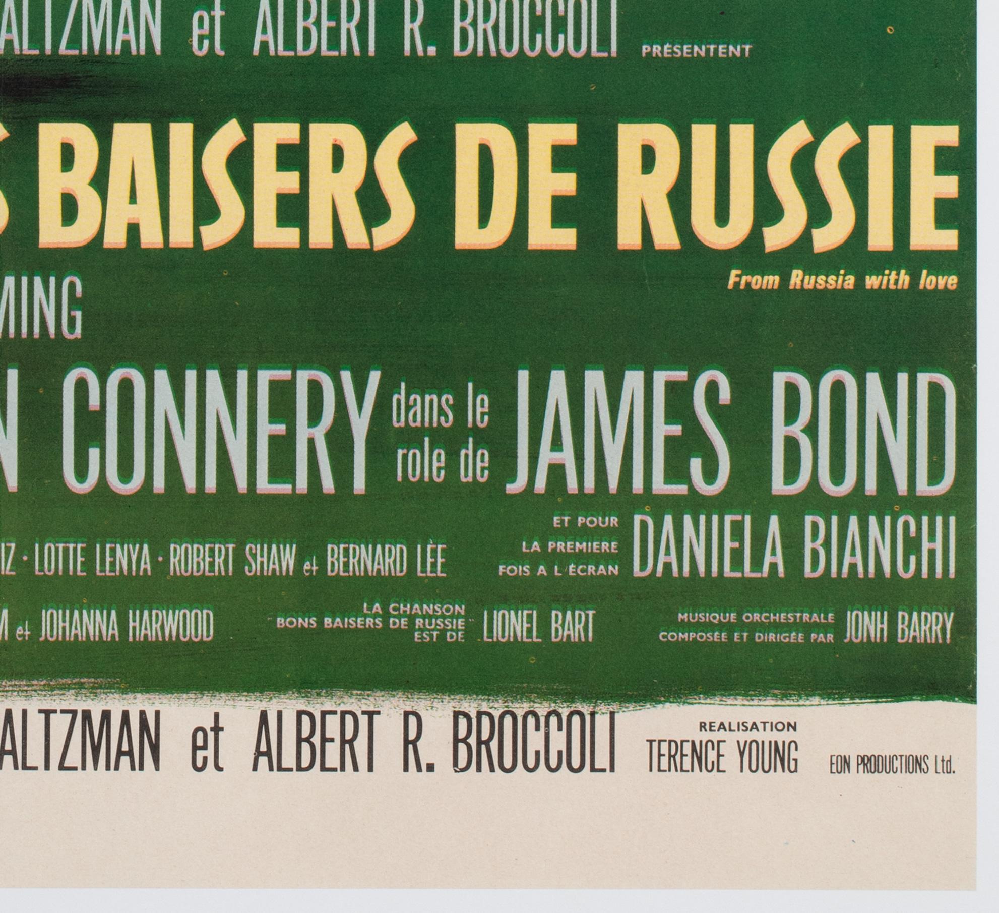 FROM RUSSIA WITH LOVE  1964 1st Print French Moyenne Film Poster, BORIS GRINSSON For Sale 3