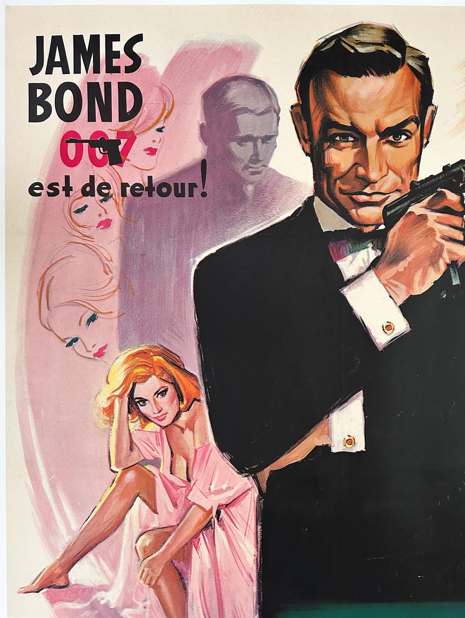 FROM RUSSIA WITH LOVE  1964 French Grande Film Movie Poster, BORIS GRINSSON In Excellent Condition For Sale In Bath, Somerset