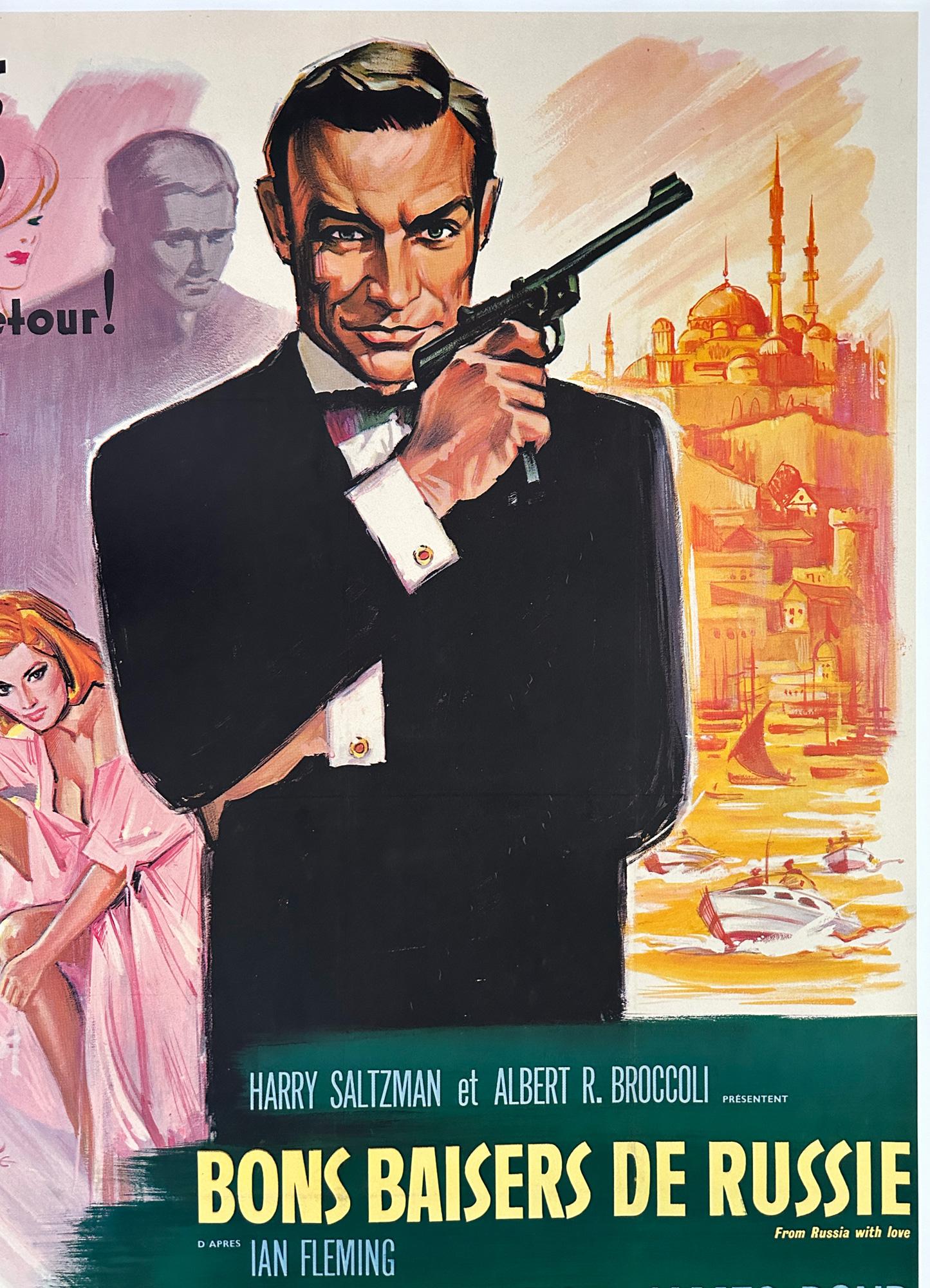 20th Century FROM RUSSIA WITH LOVE  1964 French Grande Film Movie Poster, BORIS GRINSSON For Sale