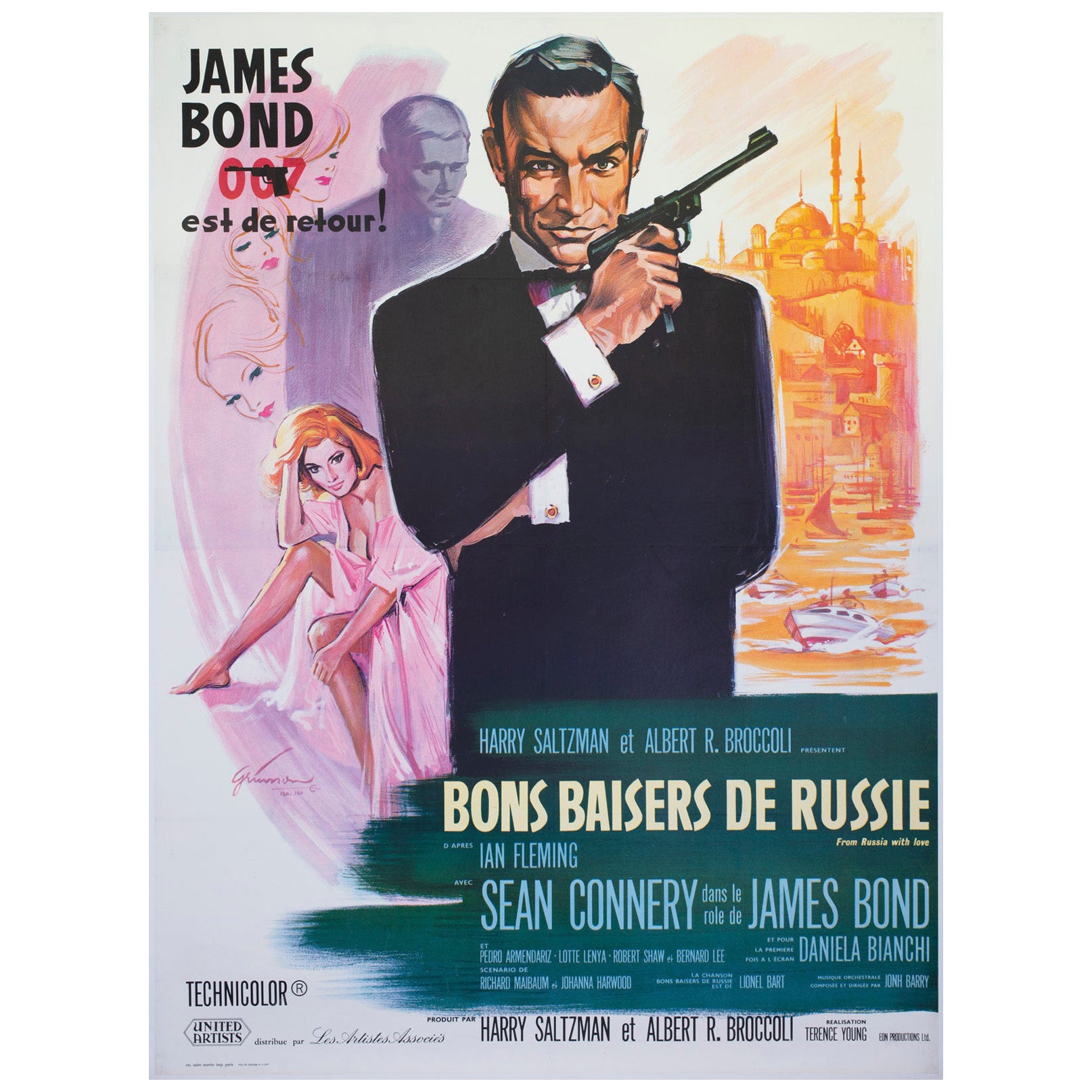 From Russia With Love 1964 Französisch Grande Film Poster, Boris Grinsson im Angebot