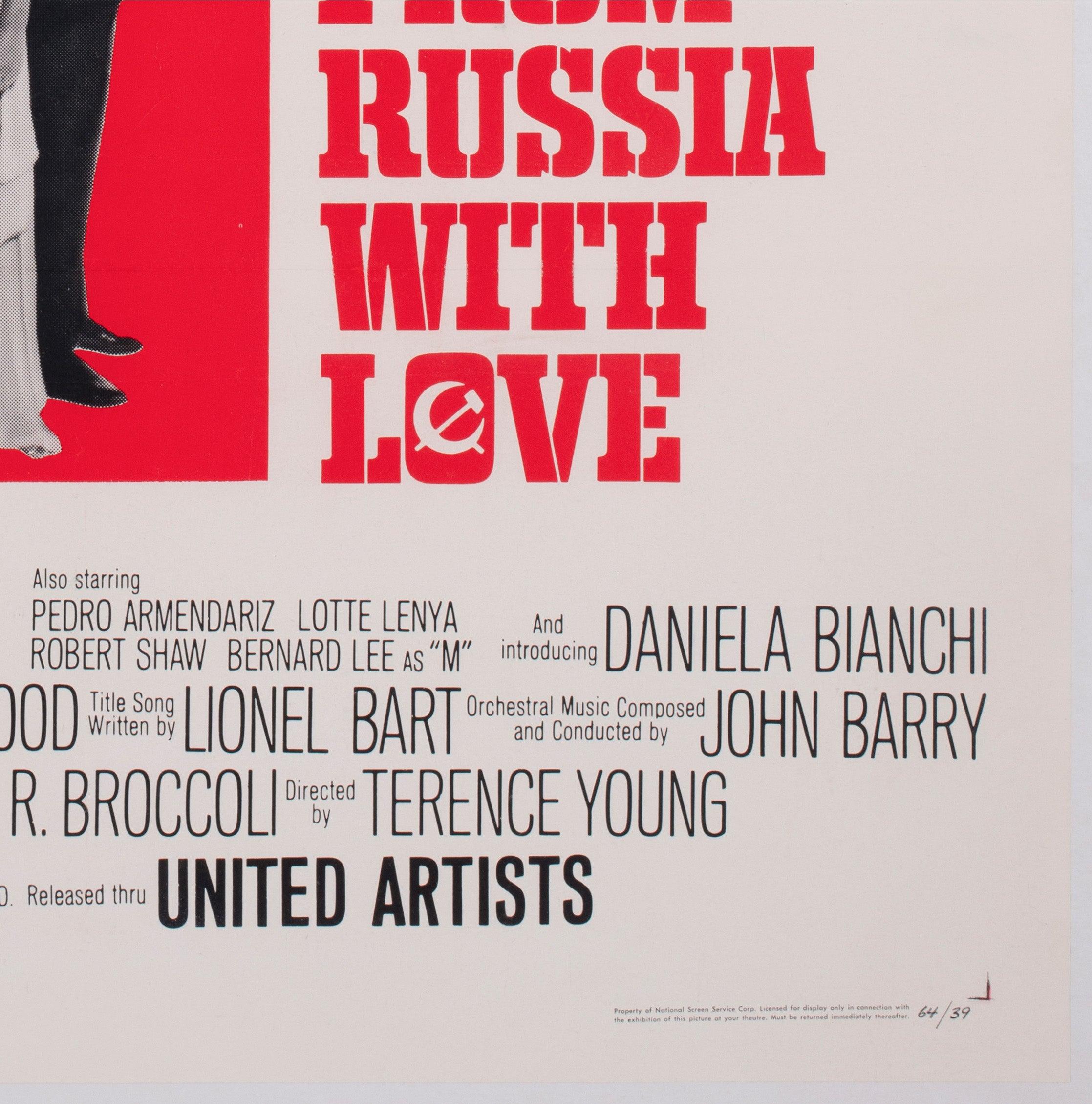 From Russia With Love 1964 US 1 Sheet Style B Film Poster For Sale 2