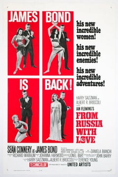 Desde Rusia con amor 1964 EE.UU. 1 Hoja Estilo B Cartel de cine