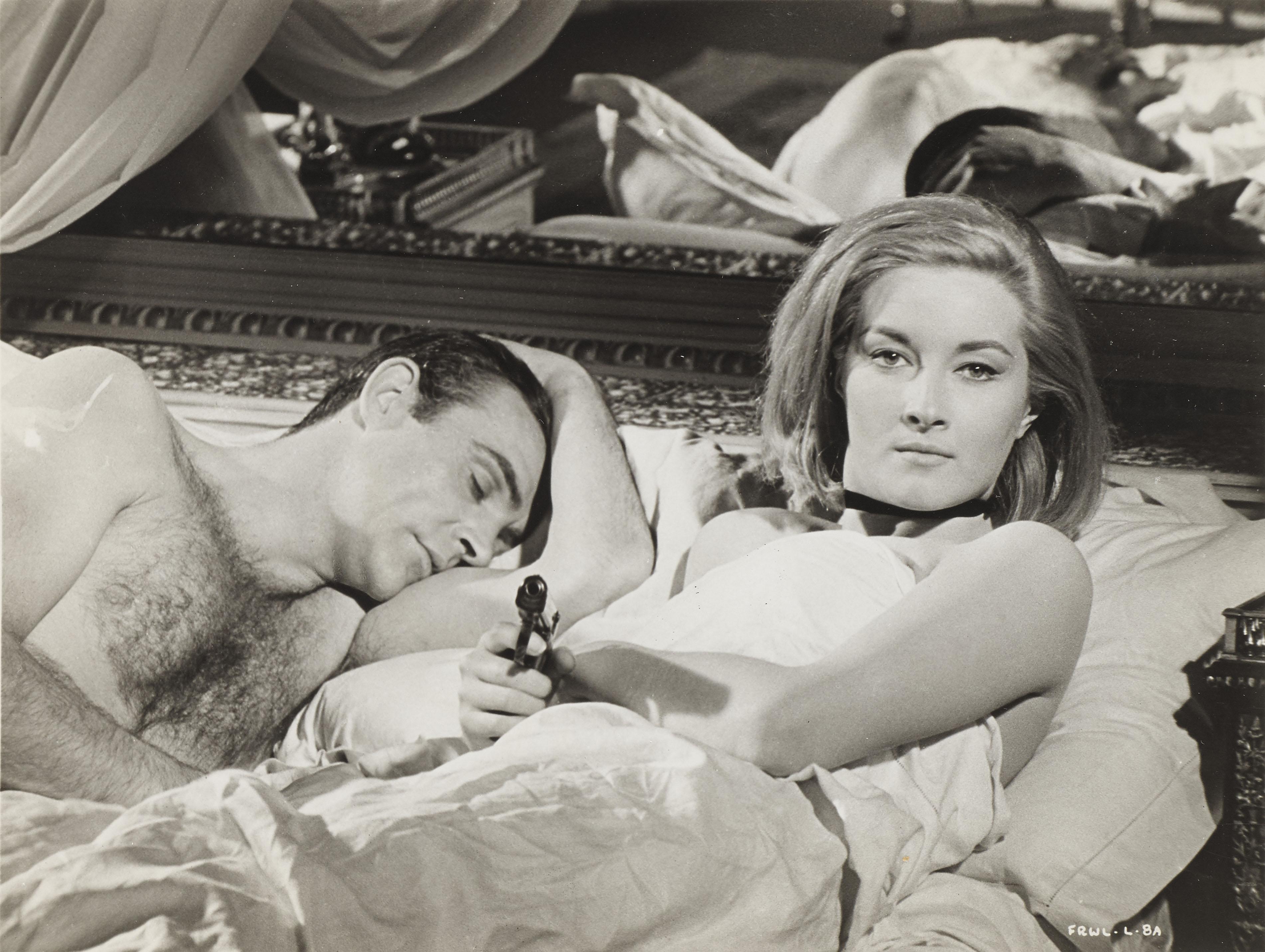 Original black and white photographic production still for Sean Connery's second outing as 007 in From Russia with Love 1963.
the legendary 1961 Audrey Hepburn Comedy, Romance. This film was directed by Terence Young, and starred  Sean Connery and