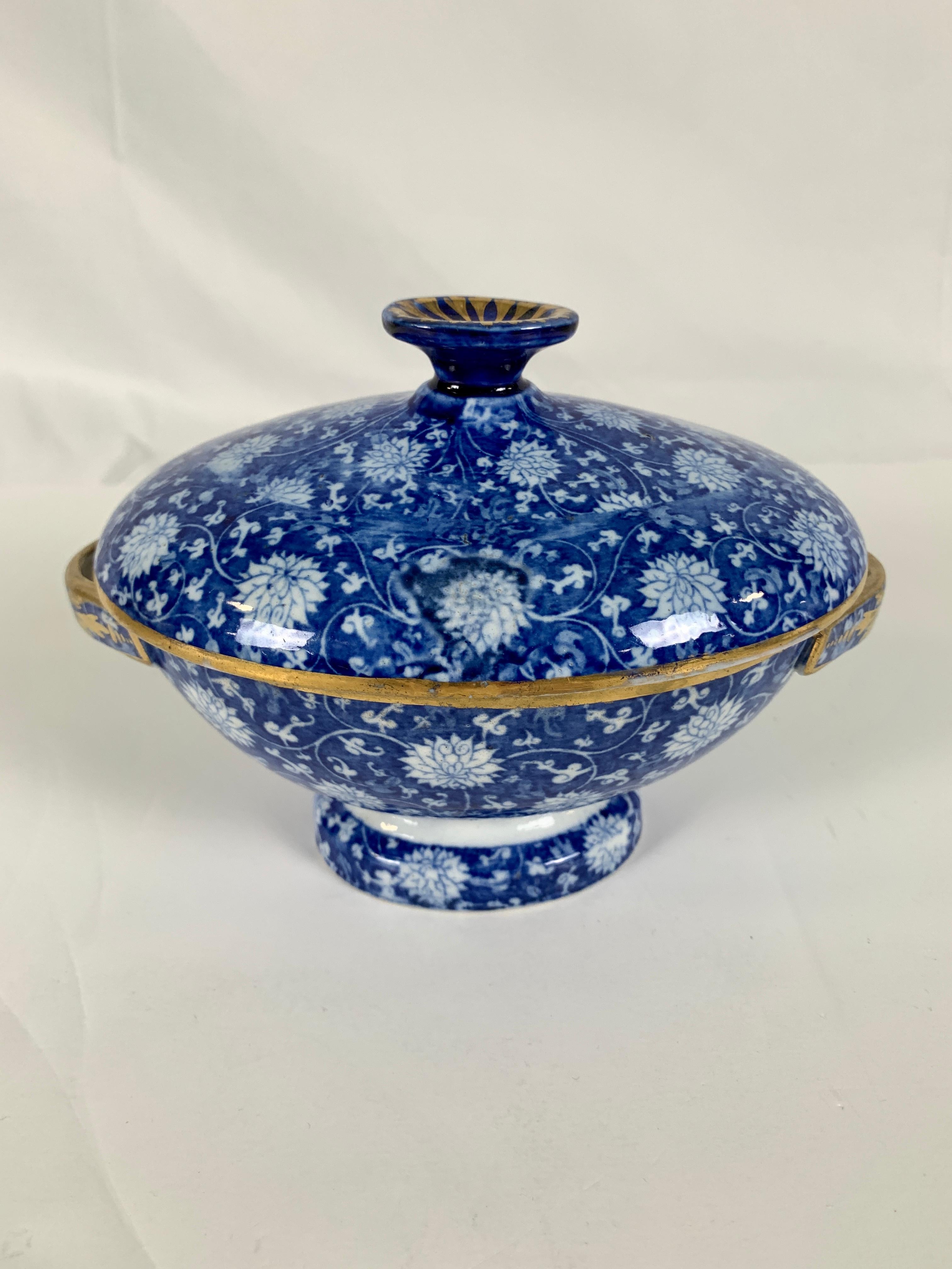 19th Century From the Collection of Mario Buatta a Blue and White Small Tureen