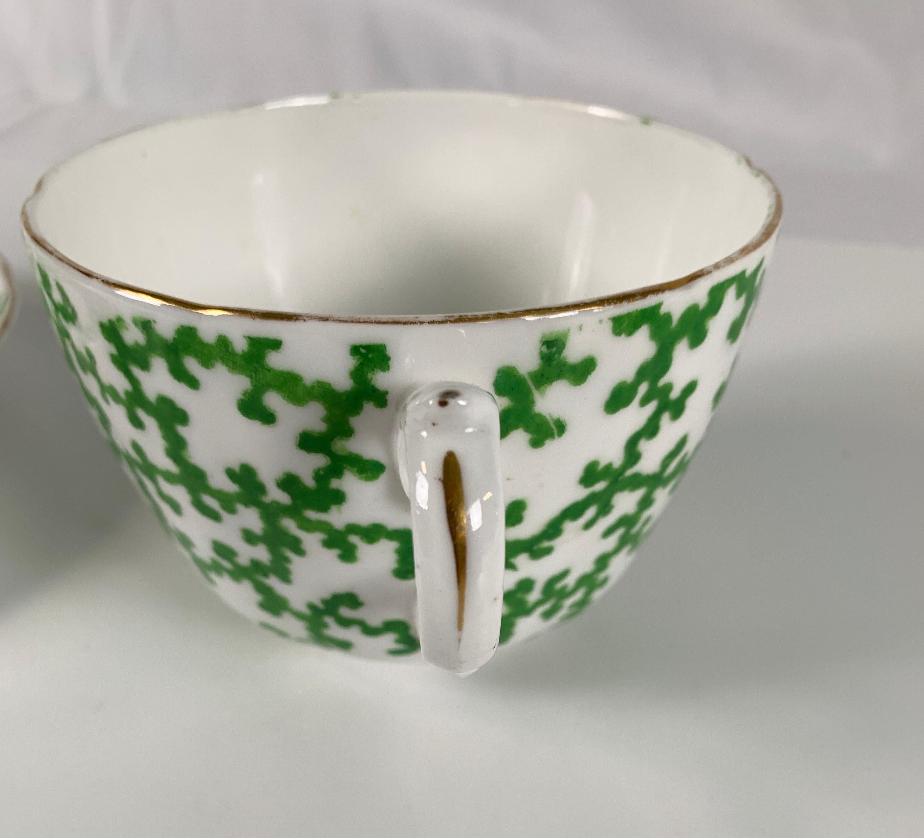 From the Collection of Mario Buatta a Large Breakfast Cup and Saucer In Excellent Condition In Katonah, NY