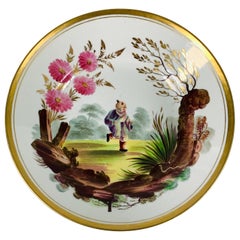 Antico piatto Minton in porcellana a cineserie della collezione di Mario Buatta