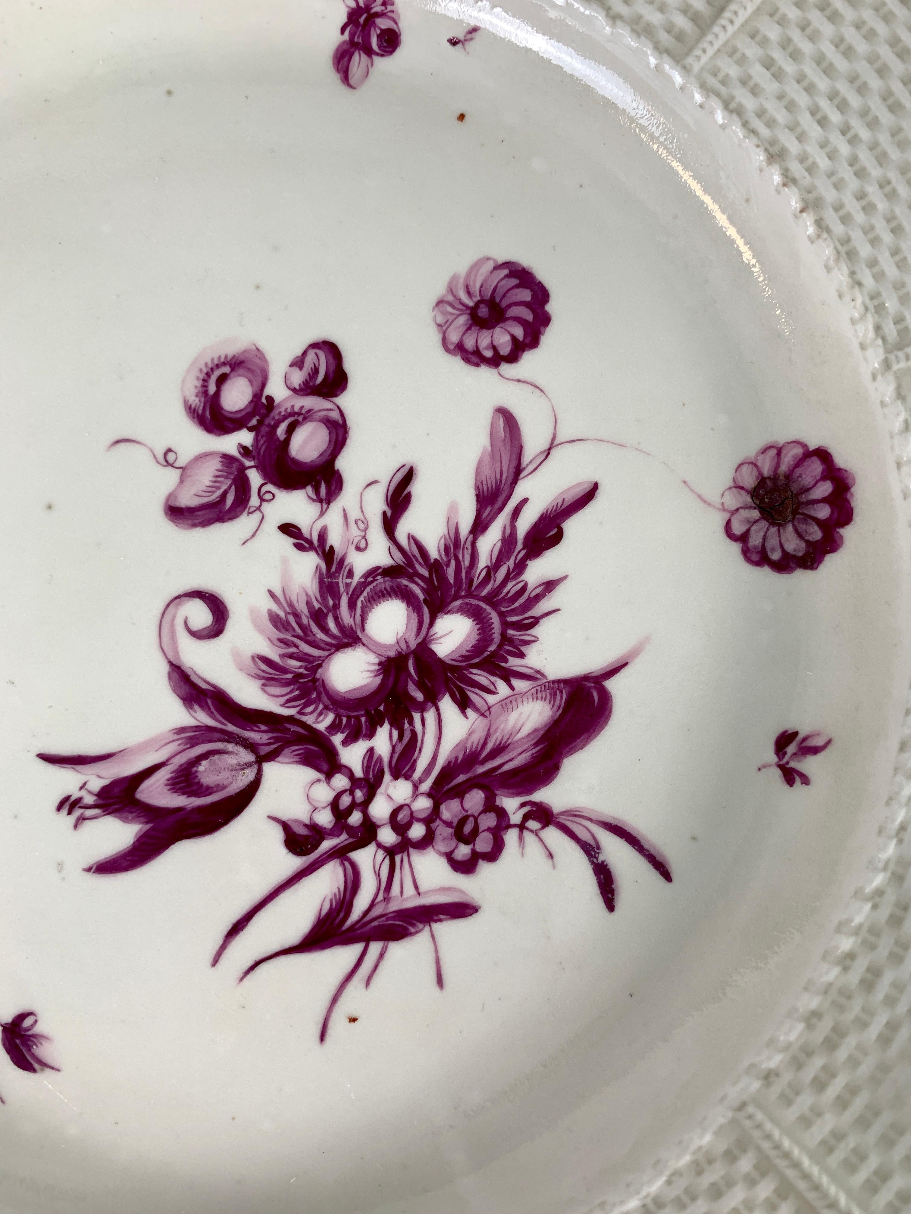 Romantic Collection of Mario Buatta Pair 18th Century Ludwigsburg Dishes Hand Painted For Sale