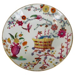 From the Collection of Mario Buatta a Porcelain Saucer w/ Chinoiserie Decoration