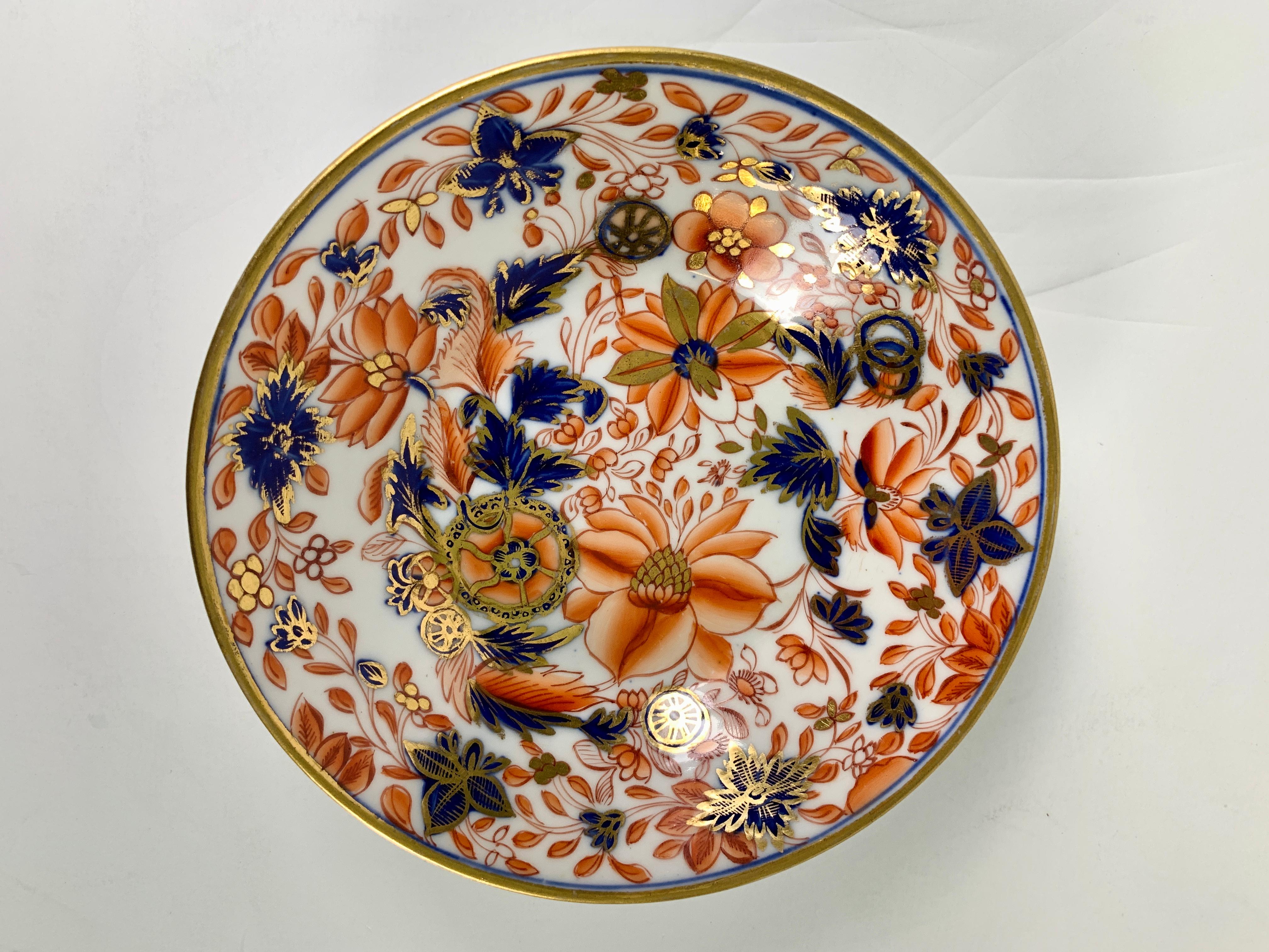 Chinoiserie From the Collection of Mario Buatta a Set of Four Imari Tobacco Leaf Saucers