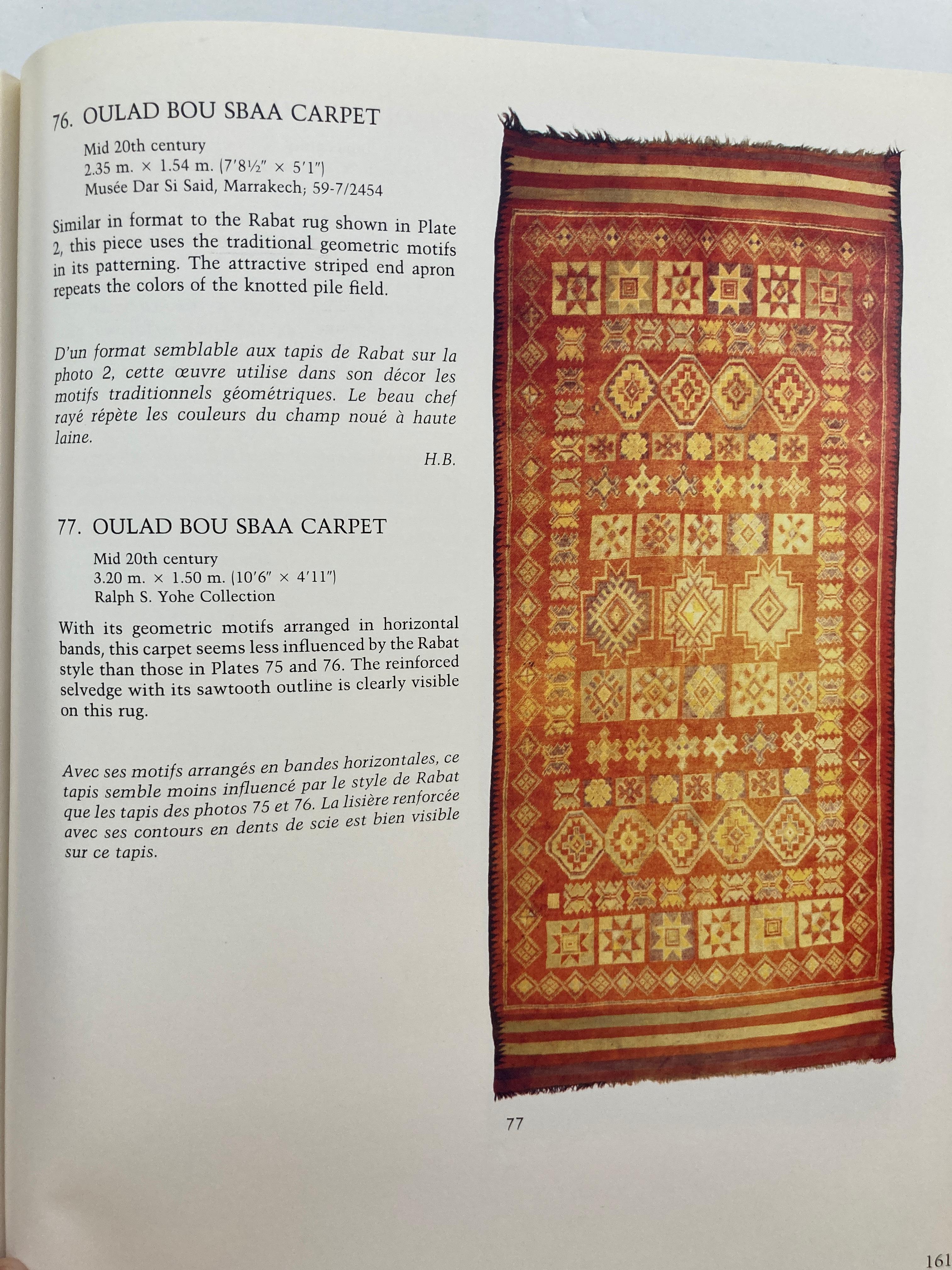Paper From the Far West Carpets and Textiles of Morocco Hardcover Book For Sale